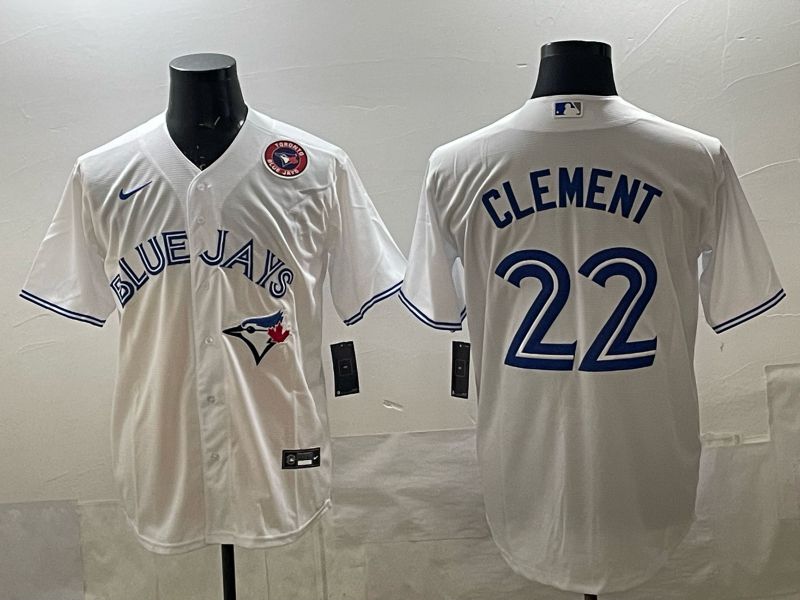 Men 2025 Toronto Blue Jays #22 Clement White Game Nike MLB Jersey style 05